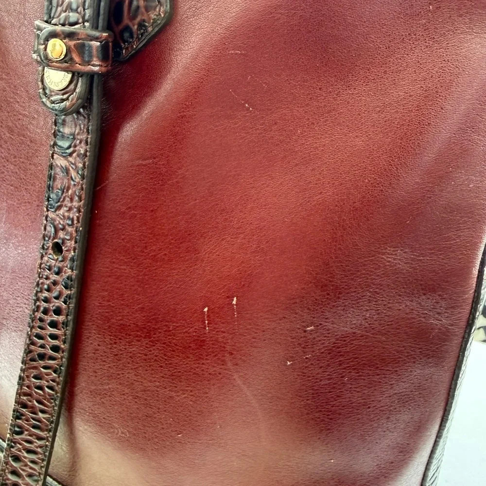 Brahmin Asher Tote Malbec Medium Embossed Croc Trim - Picture 6 of 16